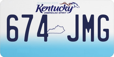 KY license plate 674JMG