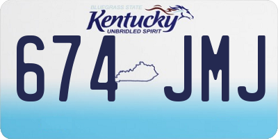 KY license plate 674JMJ