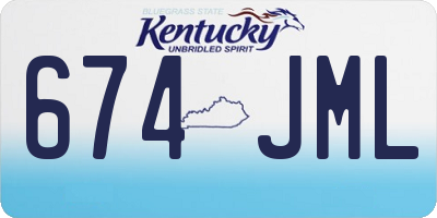KY license plate 674JML