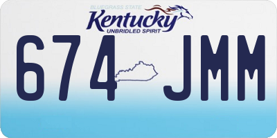KY license plate 674JMM