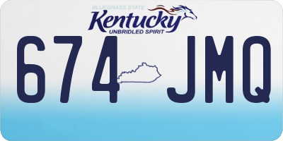 KY license plate 674JMQ