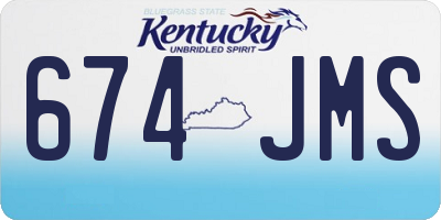 KY license plate 674JMS