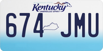 KY license plate 674JMU