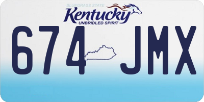 KY license plate 674JMX