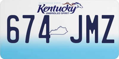 KY license plate 674JMZ