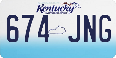 KY license plate 674JNG