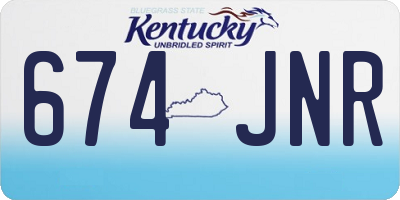 KY license plate 674JNR