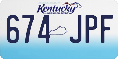 KY license plate 674JPF