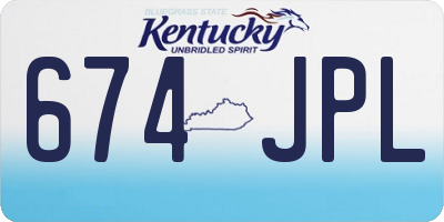 KY license plate 674JPL