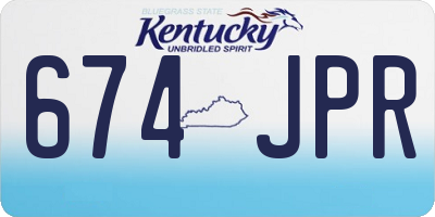 KY license plate 674JPR