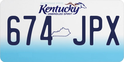 KY license plate 674JPX