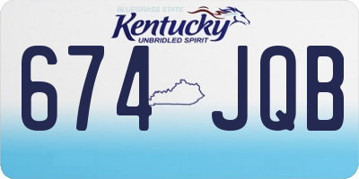 KY license plate 674JQB