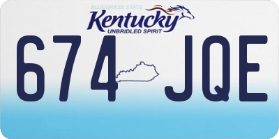 KY license plate 674JQE