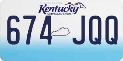 KY license plate 674JQQ