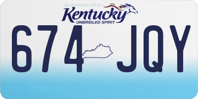 KY license plate 674JQY
