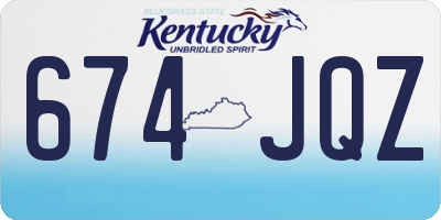 KY license plate 674JQZ