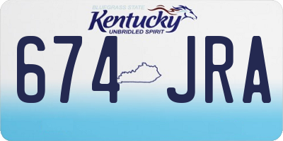 KY license plate 674JRA