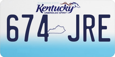KY license plate 674JRE