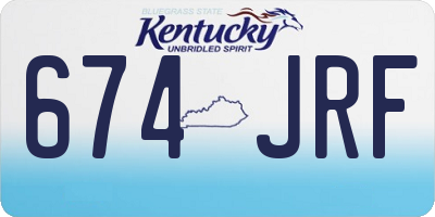 KY license plate 674JRF