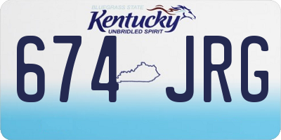 KY license plate 674JRG