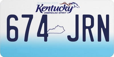 KY license plate 674JRN