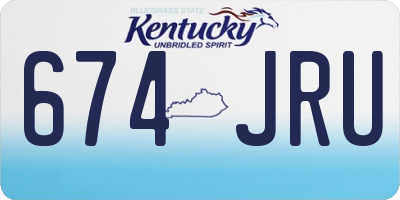 KY license plate 674JRU