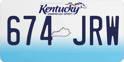 KY license plate 674JRW