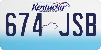 KY license plate 674JSB