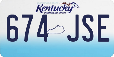 KY license plate 674JSE