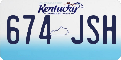 KY license plate 674JSH