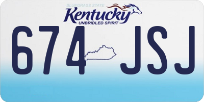 KY license plate 674JSJ