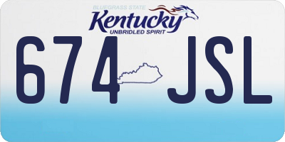 KY license plate 674JSL