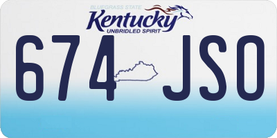 KY license plate 674JSO