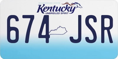 KY license plate 674JSR