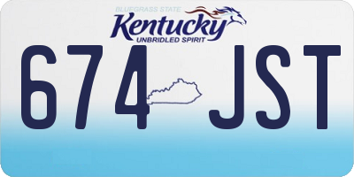 KY license plate 674JST
