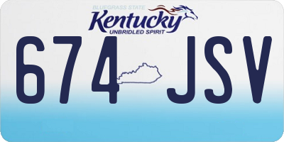 KY license plate 674JSV