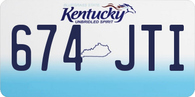 KY license plate 674JTI