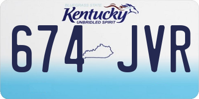 KY license plate 674JVR