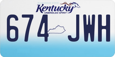 KY license plate 674JWH