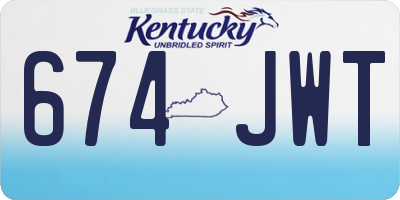 KY license plate 674JWT
