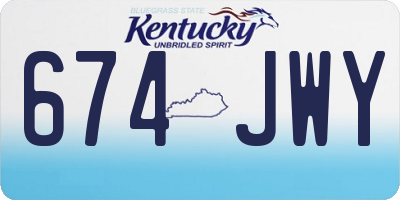 KY license plate 674JWY