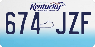 KY license plate 674JZF