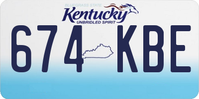 KY license plate 674KBE