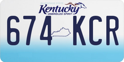 KY license plate 674KCR