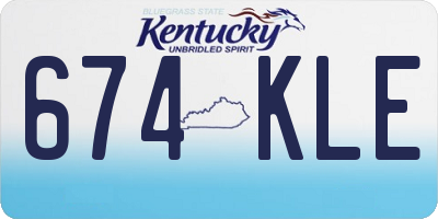 KY license plate 674KLE