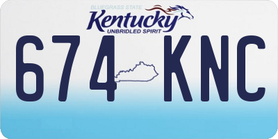 KY license plate 674KNC