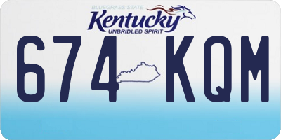 KY license plate 674KQM