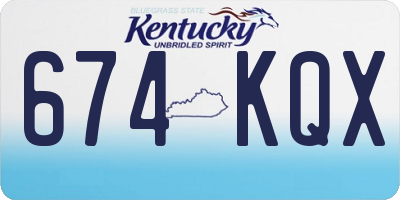 KY license plate 674KQX