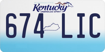 KY license plate 674LIC