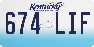KY license plate 674LIF